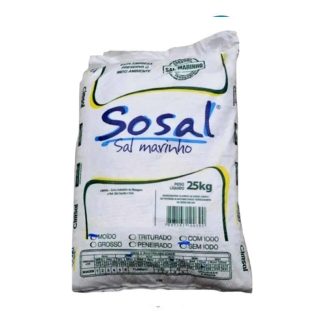 Sal moído sem iodo - 25 kg